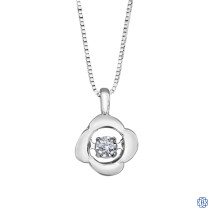 10kt White Gold 0.02ct Tempo Diamond Pendant