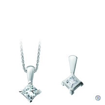 10kt White Gold Canadian Diamond Necklace