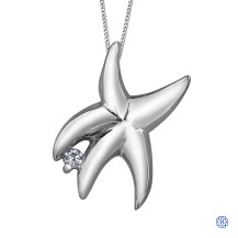 10kt White Gold Diamond Sea Star necklace, made with Canadian Diamonds. 