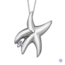 10kt White Gold Diamond Forever Canadian Diamond Sea Star Necklace