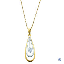 10kt Yellow and White Gold Canadian Diamond necklace