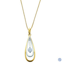 10kt Yellow and White Gold Forever Jewellery Canadian Diamond necklace