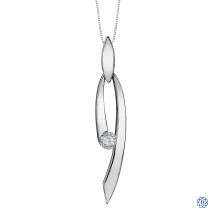 10kt White Gold Canadian Diamond Necklace