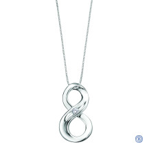 Silver Canadian Diamond Infinity necklace