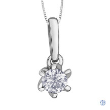 10kt White Gold Canadian Diamond Necklace