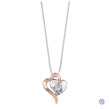 10kt White and Rose Gold Canadian Diamond necklace