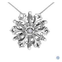 Silver Canadian Diamond snowflake necklace