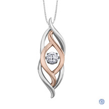 Silver and 10kt Rose Gold Canadian Diamond necklace
