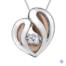 10kt White and Rose Gold Forever Jewellery Canadian Diamond necklace