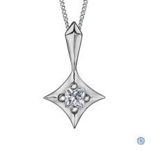 10kt White Gold Canadian Diamond Necklace