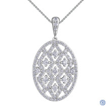 Diamond Envy 10kt white gold diamond pendant with chain