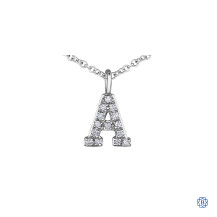 10kt White Gold and Diamond Letter Necklace