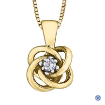 10kt Yellow Gold Canadian Diamond Necklace