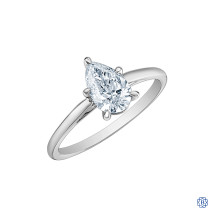 14kt White Gold Lab Created Diamond Engagement Ring