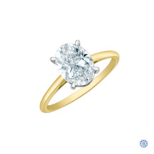 14kt Yellow and White Gold 2.15ct Lab Created Diamond Engagement Ring