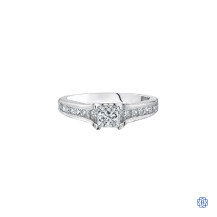 18kt white gold 0.55ct Maple Leaf Diamond Engagement Ring