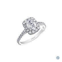 14kt white gold 0.92ct Maple Leaf Diamond Engagement Ring