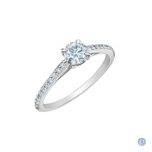 14kt White Gold Lab Created Diamond Engagement Ring