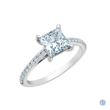 14kt White Gold 1.00ct Lab Created Diamond Engagement Ring