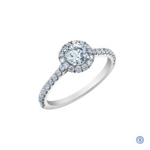 14kt White Gold 0.51ct Lab Created Diamond Engagement Ring