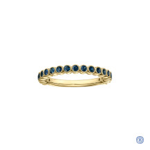 10kt yellow gold and sapphire stackable ring