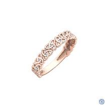 10kt rose gold and diamond ring