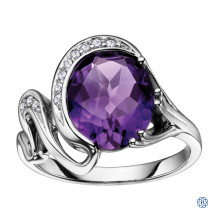 10kt White Gold Amethyst Ring