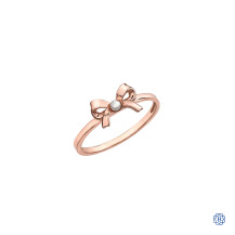 10kt rose gold pearl stackable ring