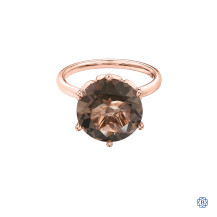 10kt Rose Gold Smokey Quartz Ring