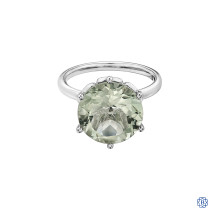 10kt White Gold Green Amethyst Ring