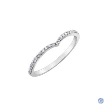 10kt white gold and diamond stackable ring