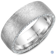 Bleu Royale Gold and Diamond Wedding Band