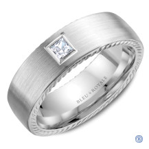 Bleu Royale Gold and Diamond Wedding Band