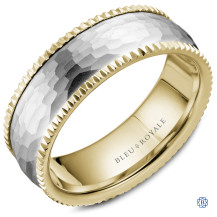 Bleu Royale Gold Wedding Band