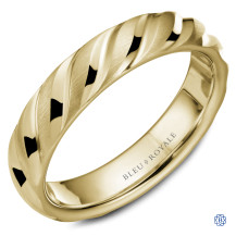 Bleu Royale Gold Wedding Band