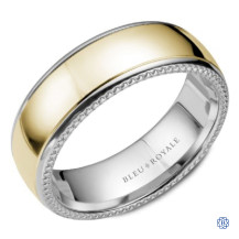 Bleu Royale Gold Wedding Band