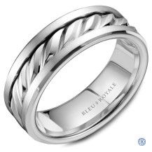 Bleu Royale Gold Wedding Band