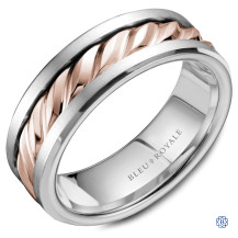 Bleu Royale Gold Wedding Band