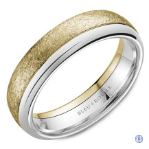Bleu Royale Gold Wedding Band