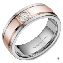 Bleu Royale Gold and Diamond Wedding Band