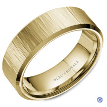 Bleu Royale Gold Wedding Band