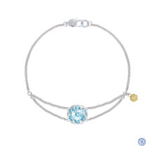 Tacori 18k925 Sonoma Skies Split Chain Bracelet Featuring Sky Blue Topaz