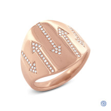 14kt Rose Gold Arrows Diamond Ring