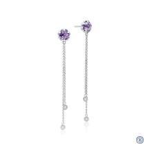 Tacori 18K925 Sonoma Skies Drop Chain Earrings Featuring Purple Amethyst