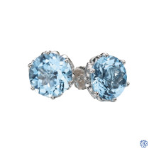 10kt White Gold Sky Blue Topaz Earrings