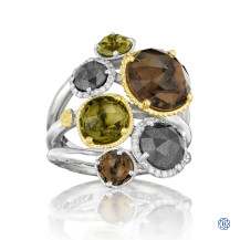 Tacori 18K925 Precious Cluster Ring Featuring Multi-Stones