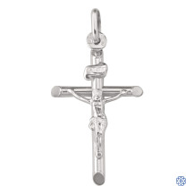 White Gold Crucifix Pendant