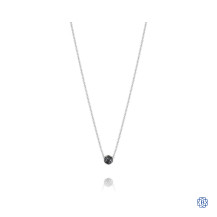 Tacori 18K925 Petite Dew Drop 0.20ct Diamond Pendant with Chain featuring Black Diamonds