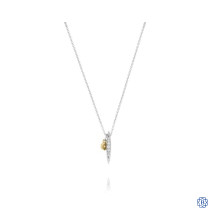 Tacori 18K925 Petite Pavé 0.12ct Diamond Drop Pendant With Chain