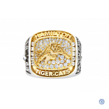 Hamilton Tiger-Cats 10kt Yellow Gold & Sterling Silver Diamond Ring